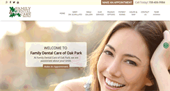 Desktop Screenshot of familydentalcareofoakpark.com